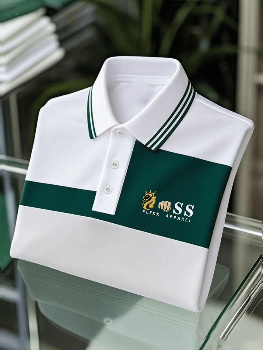 para hombre ejecutivo casual estampado de manga corta camisa polo