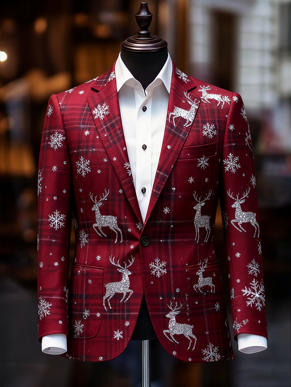 Ejecutivo casual Christmas Suit Outerwear para hombre