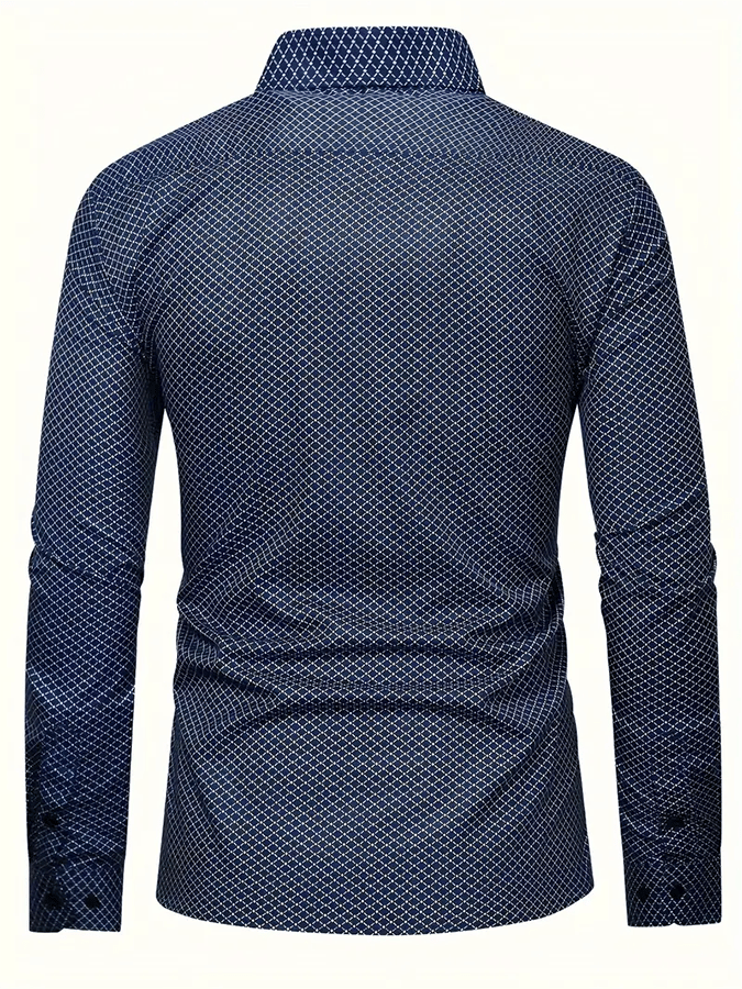 Camisa geométrico Design ejecutivo casual para hombre