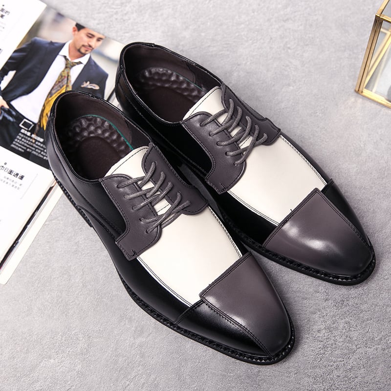 Zapatos Patchpara trabajo formal ejecutivo casual cuero para hombre