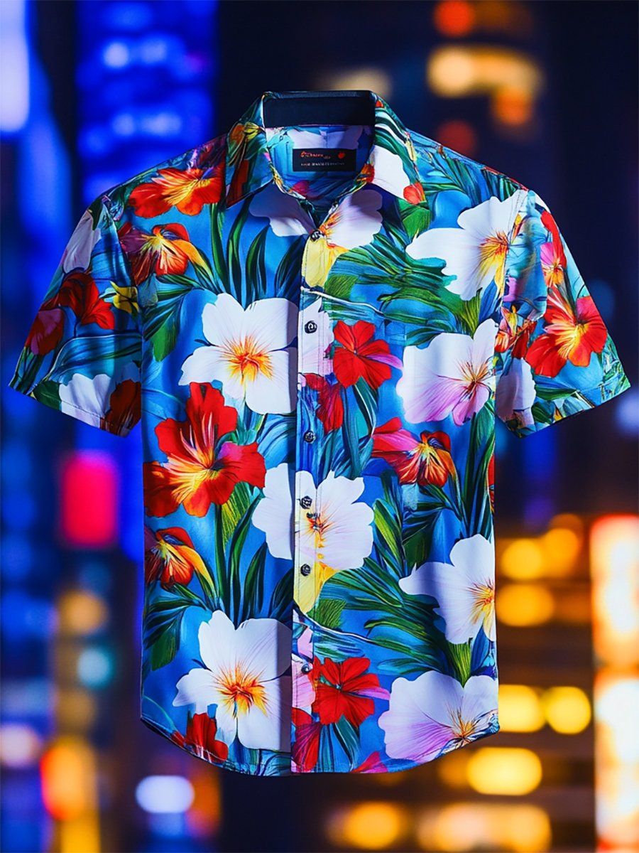 Camisa Resort casual floral Art de manga corta para hombre