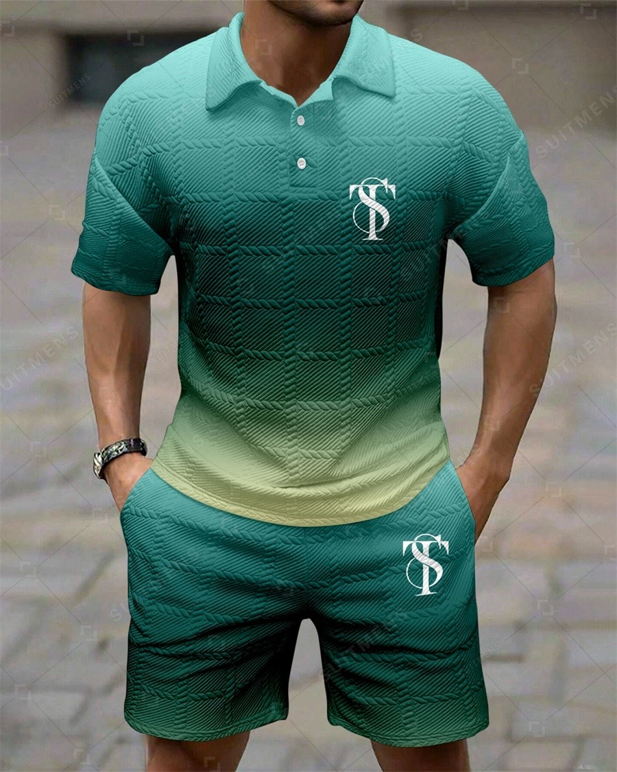 Camisa polo Simple Textured Summer Set 252 para hombre