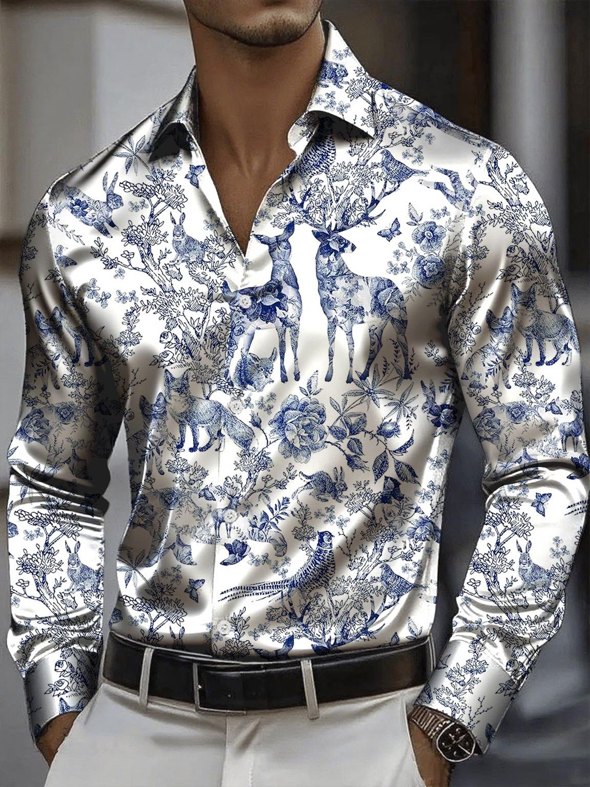 Camisa elegante And clásico ejecutivo de manga larga para hombre