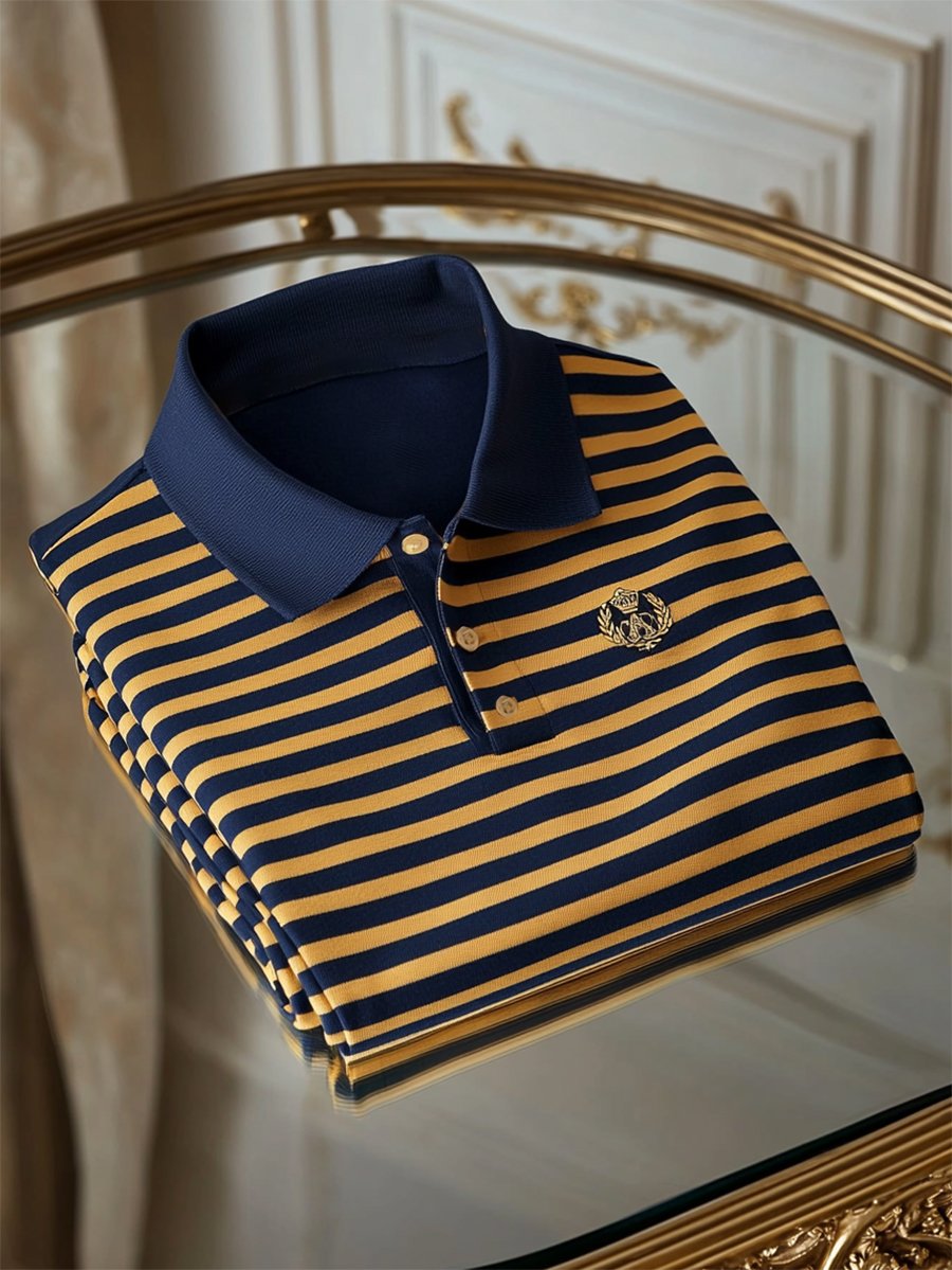 Camisa polo casual ejecutivo de manga larga para hombre