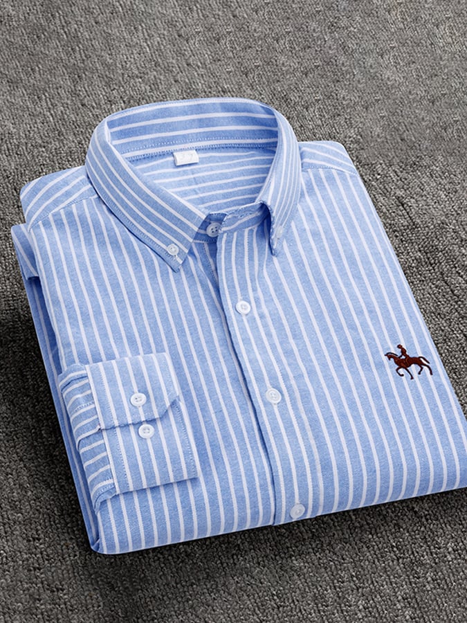para hombre ejecutivo de algodón a rayas camisa