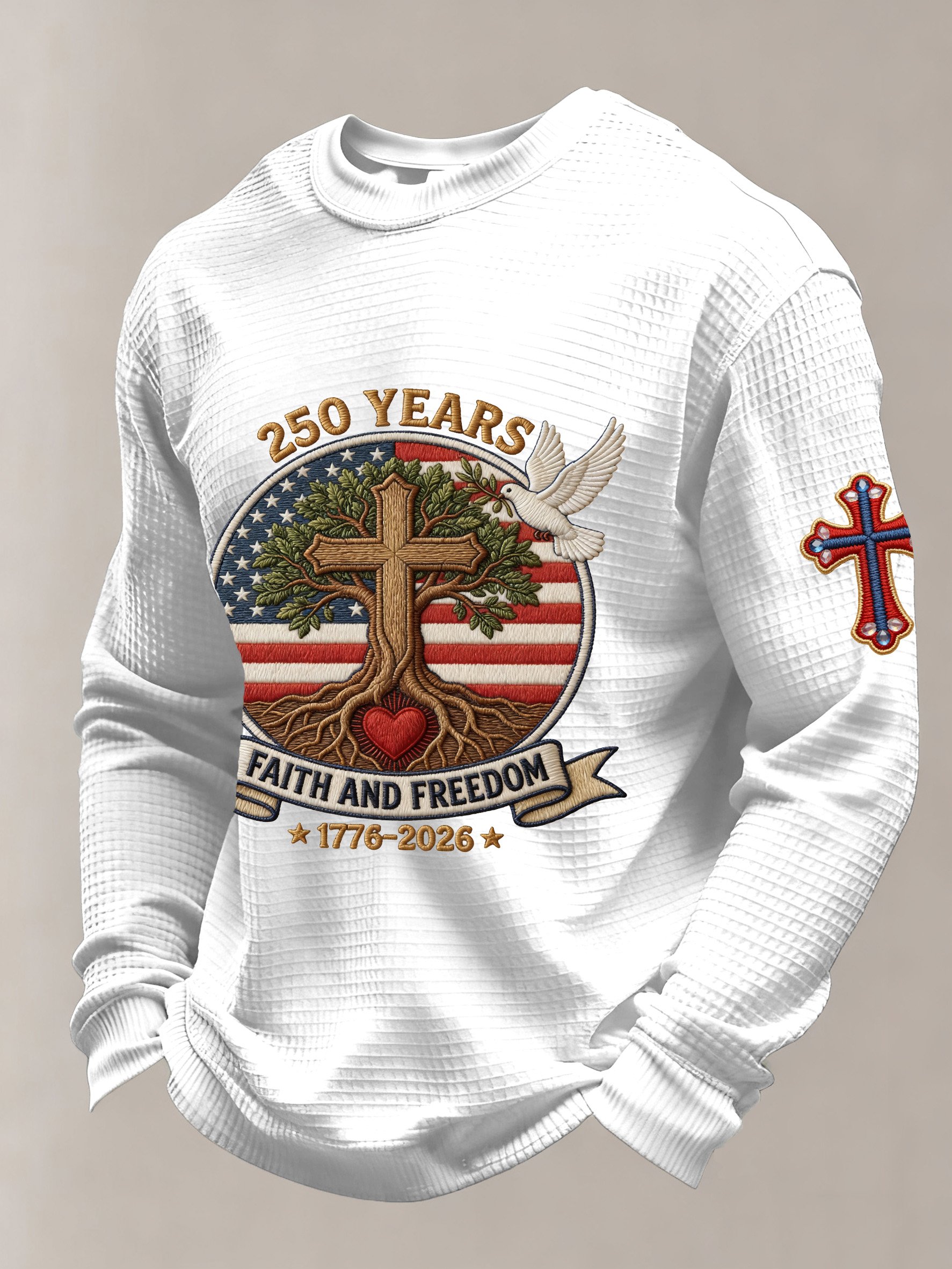 Vintage American Flag estampado Top para hombre