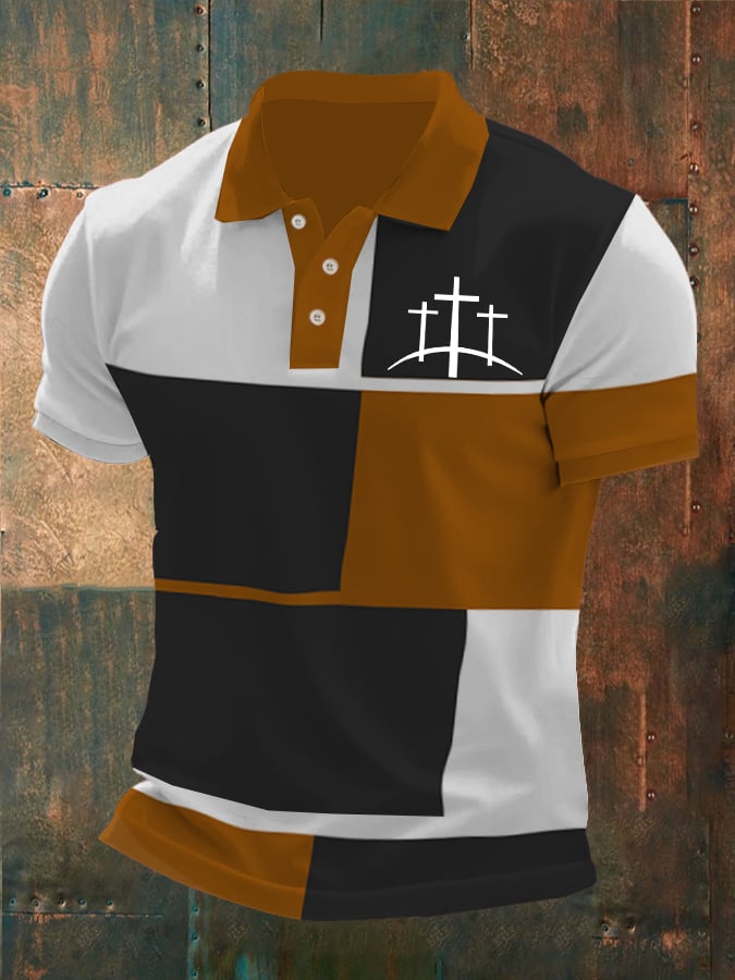 Casual Contrast Color Faith Polo para hombre