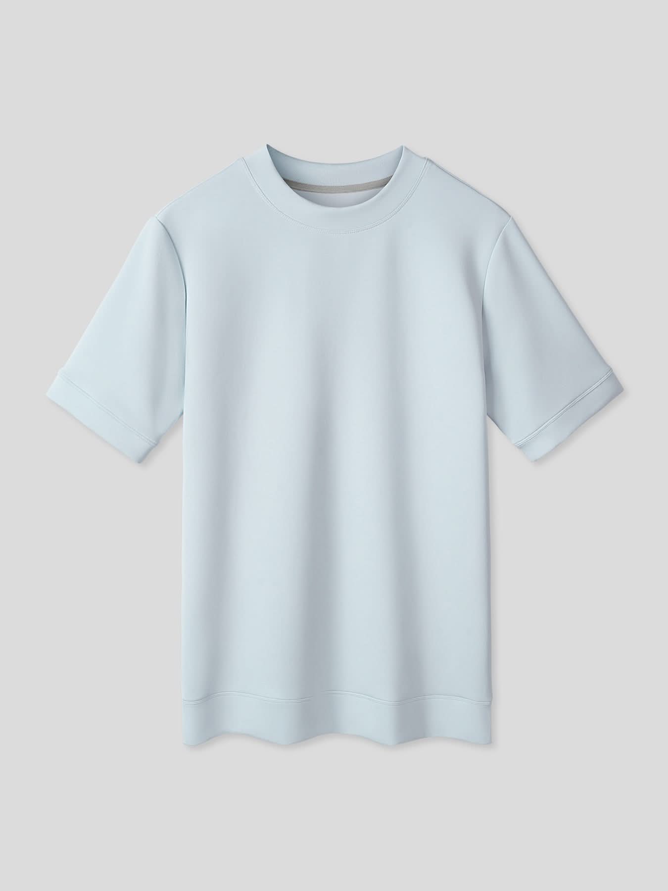 Modal Blend de manga corta Tee:de corte entallado