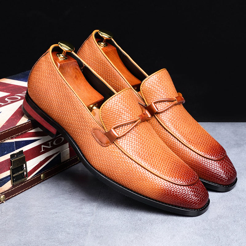 Zapatos ejecutivo casual British Style de moda cuero para hombre