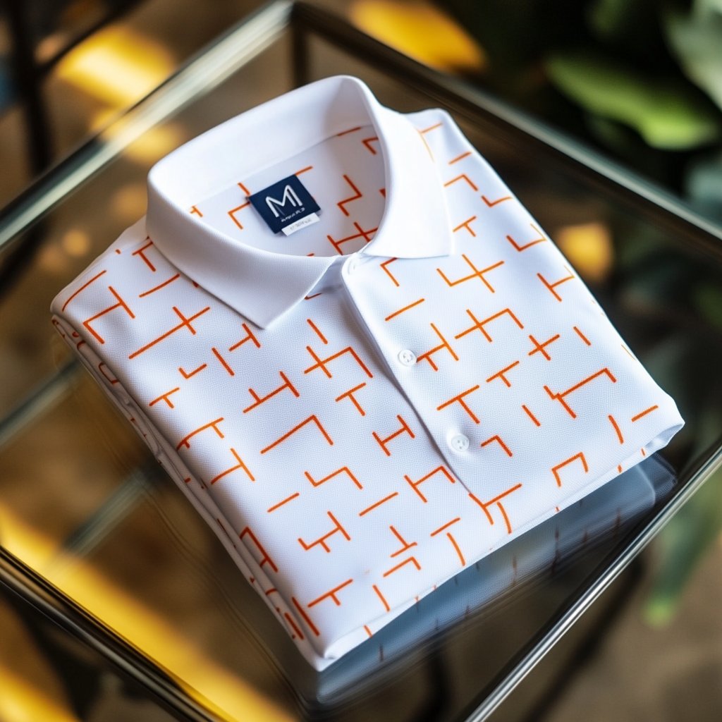 Camisa polo ejecutivo casual estampado Button de manga corta para hombre