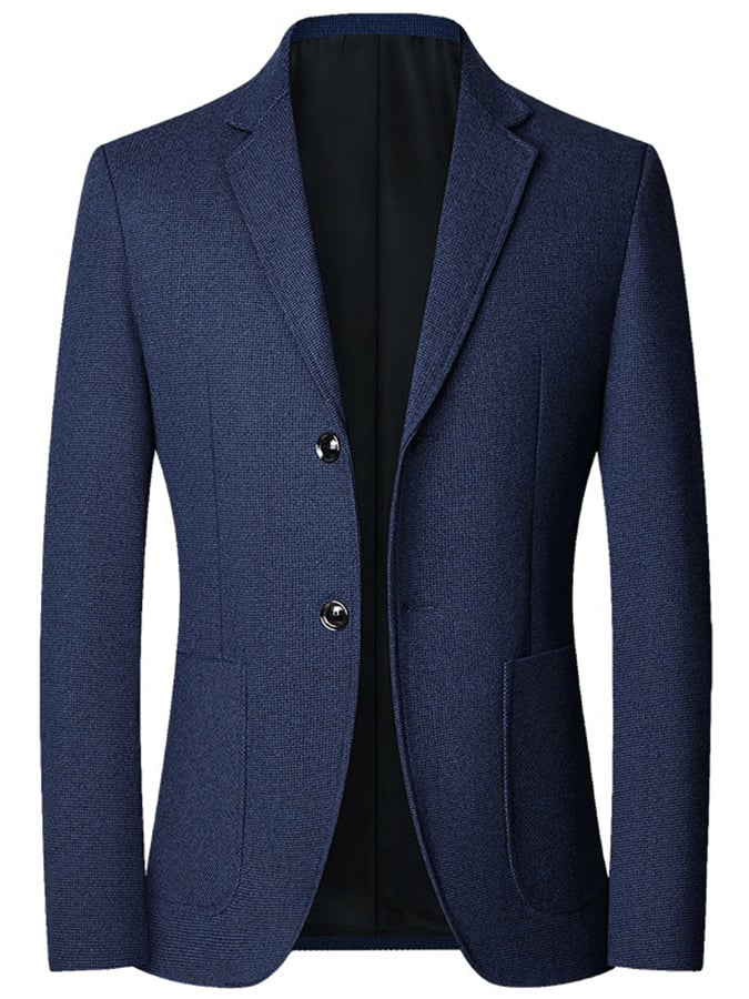 para hombre Work Office Notched Collar Solid Regular Fit saco