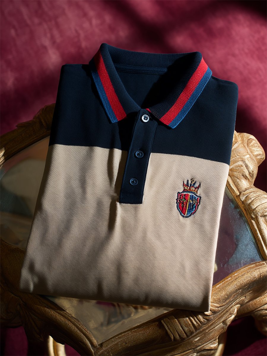 Camisa polo ejecutivo casual Button de manga corta para hombre