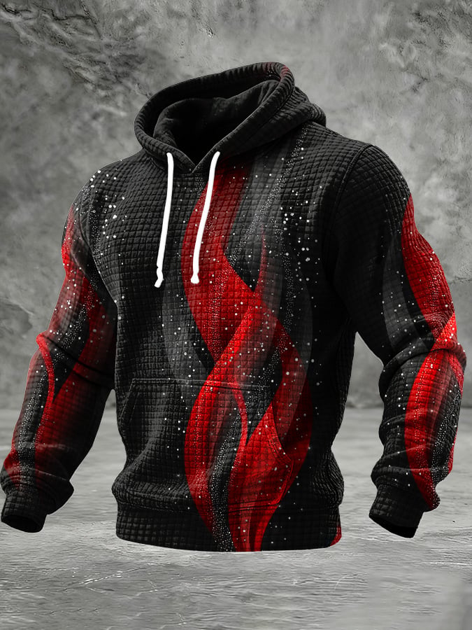 Sudadera casual retro degradado Checkered para hombre