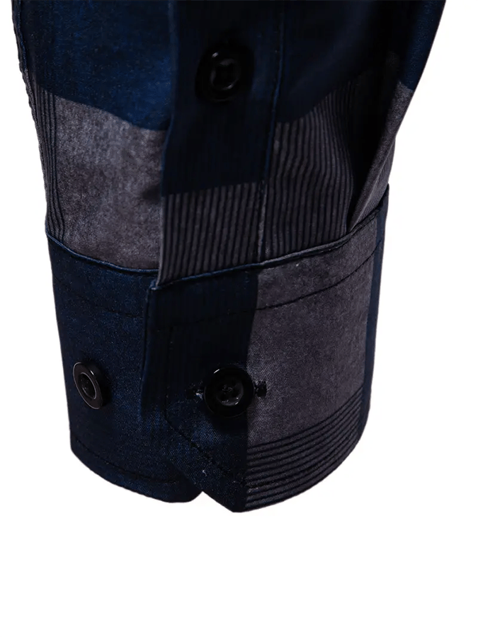 para hombre Plaid ejecutivo casual camisa