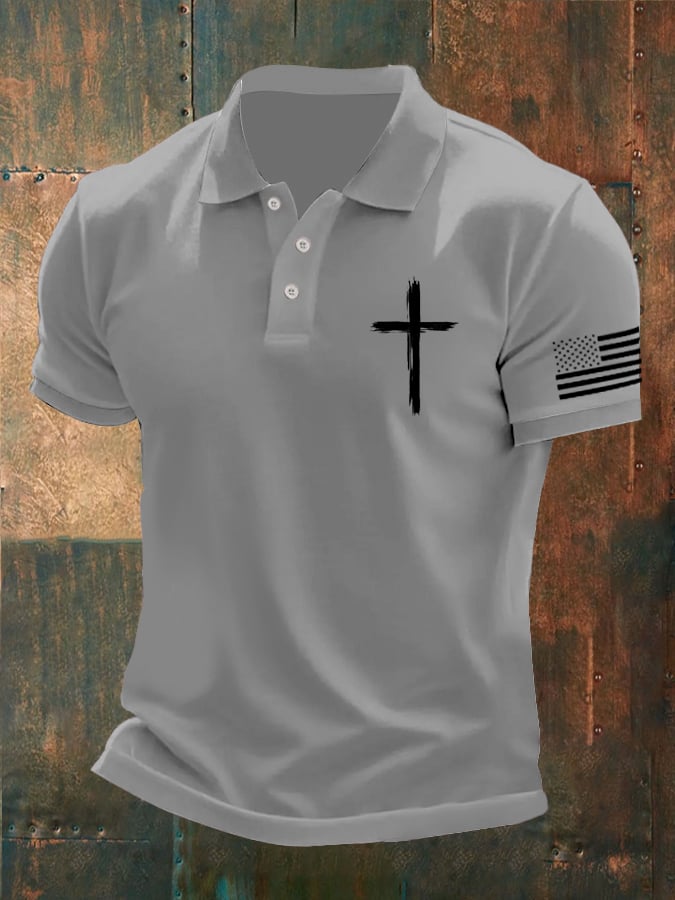 Casual Contrast Color Faith Polo para hombre