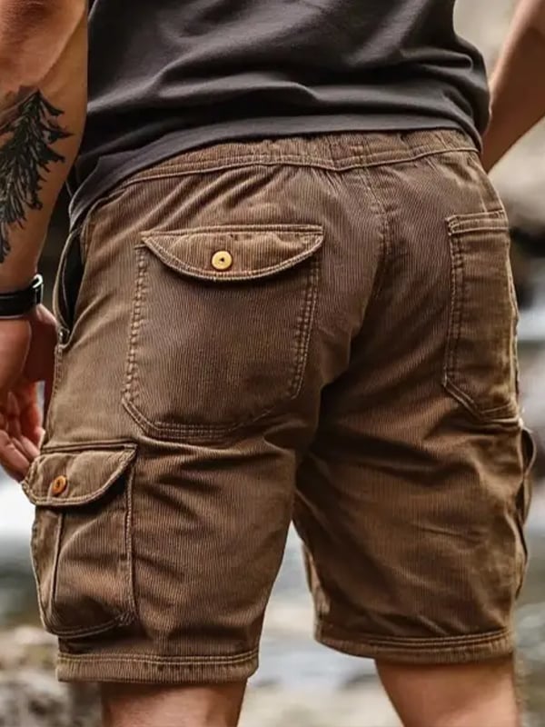 Shorts vintage Multi-bolsillo Cargo para hombre