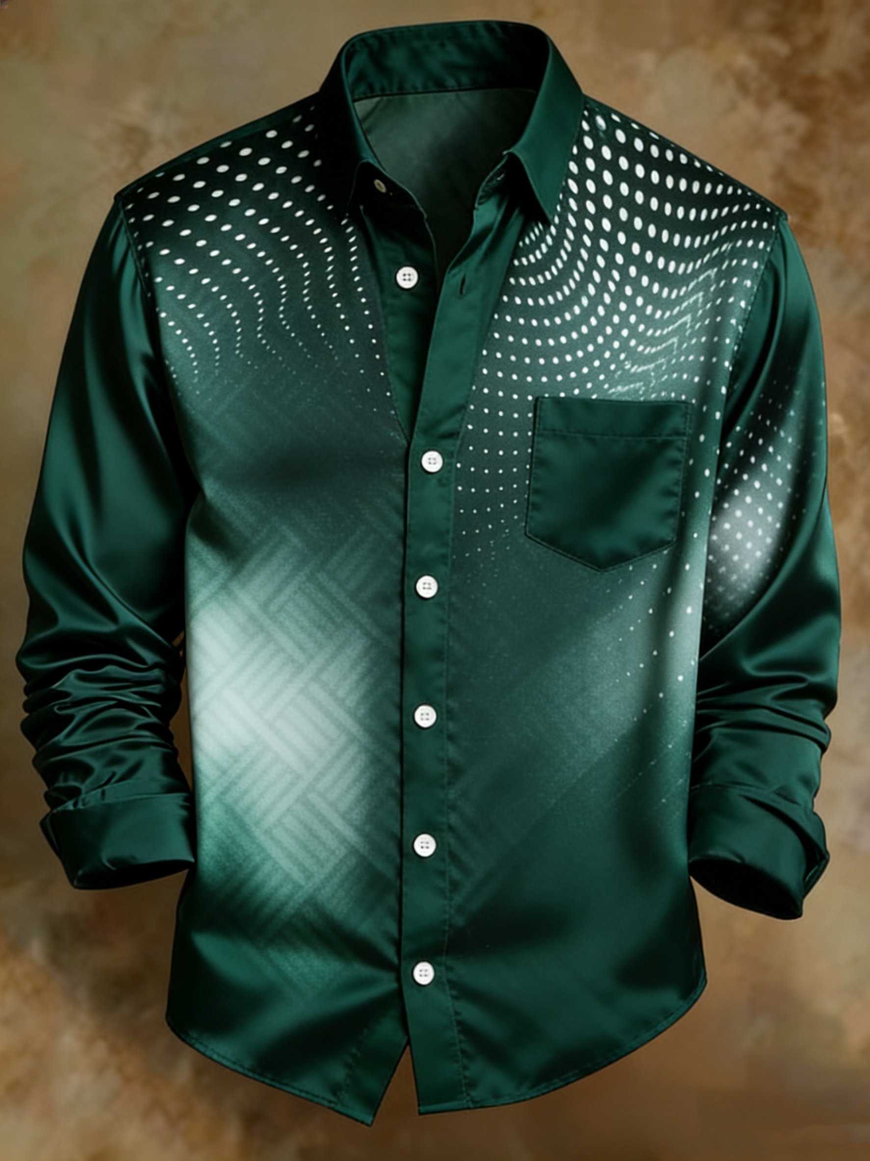 Camisa Polka Dot geométrico diseño Geometry para hombre