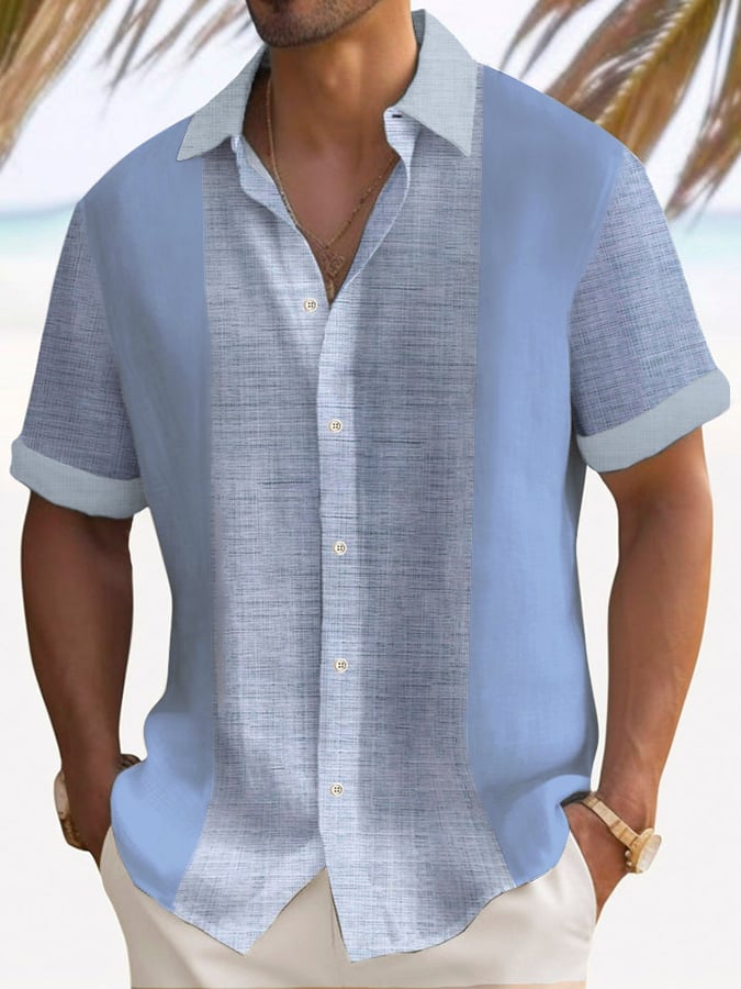 De moda casual Color Contrast Princamiseta