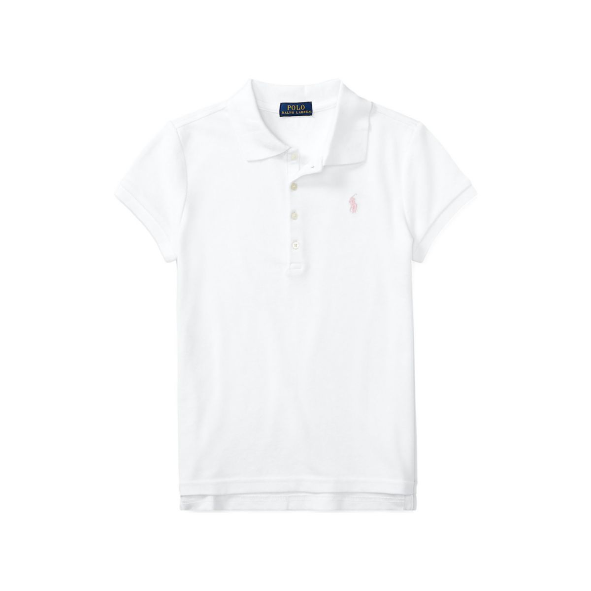 Girls 7-16 Stretch Cotton Mesh Polo Shirt - 5