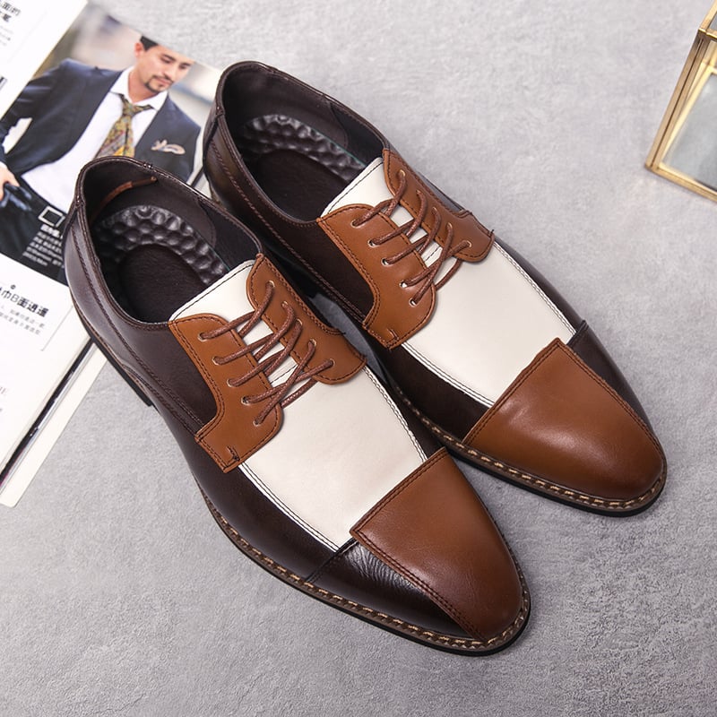 Zapatos Patchpara trabajo formal ejecutivo casual cuero para hombre