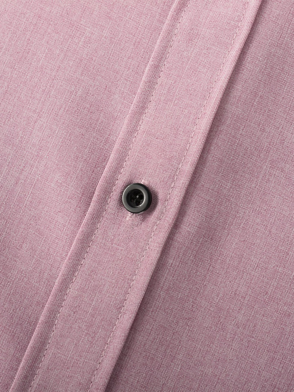 Camisa transpirable de color sólido de algodón Button Up casual de manga corta para hombre
