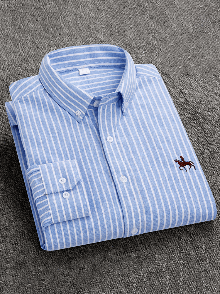Camisa 100% de algodón ejecutivo de manga larga para hombre