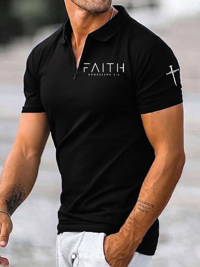 Camisa polo Faith estampado para hombre