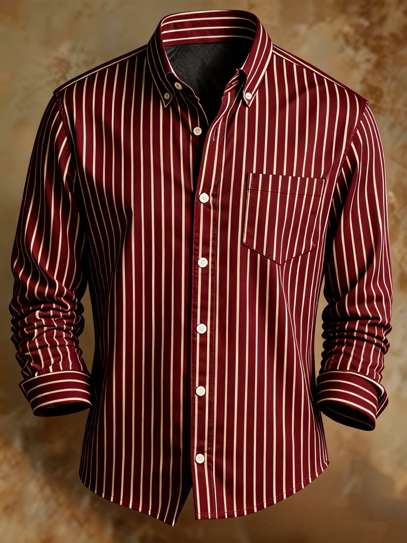 Camisa retro Abstract Art estampado diseño ejecutivo Style para hombre