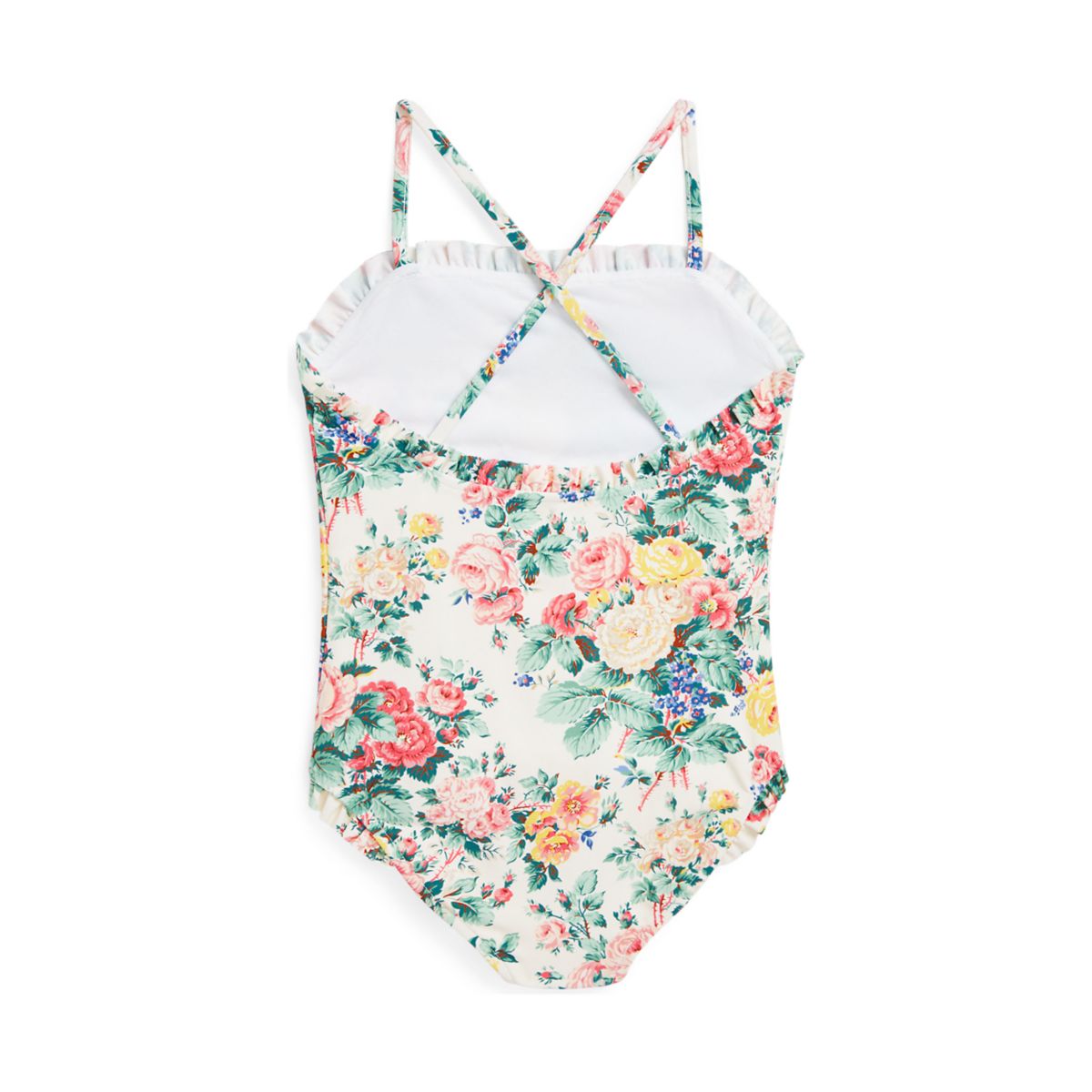 Girls 2-6x Floral Ruffled One Piece Swimsuit - 2