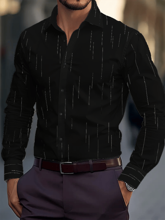 Camisa a rayas Design ejecutivo casual para hombre