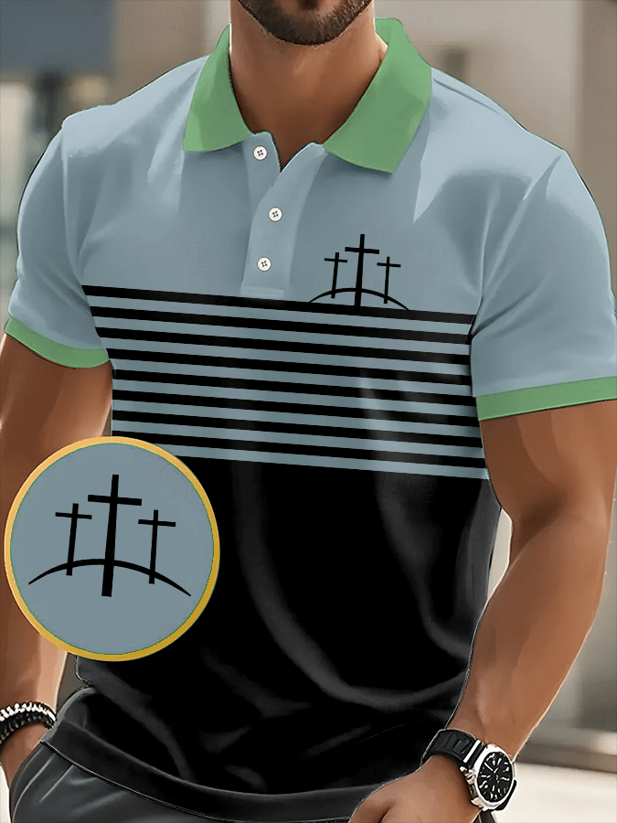 Camisa polo Faith estampado casual para hombre