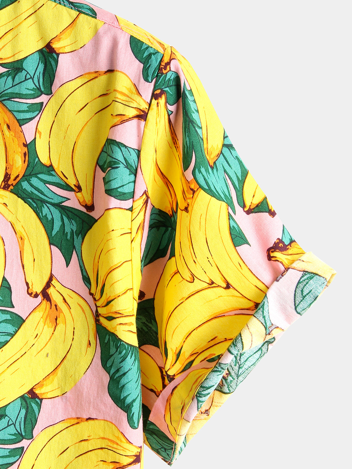 Camisa Banana de algodón Fruit estampado Tropical Hawaiian para hombre