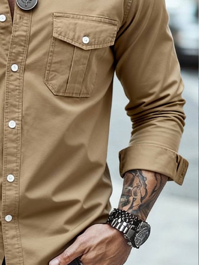 Vintage Double-Pockecamiseta para hombre