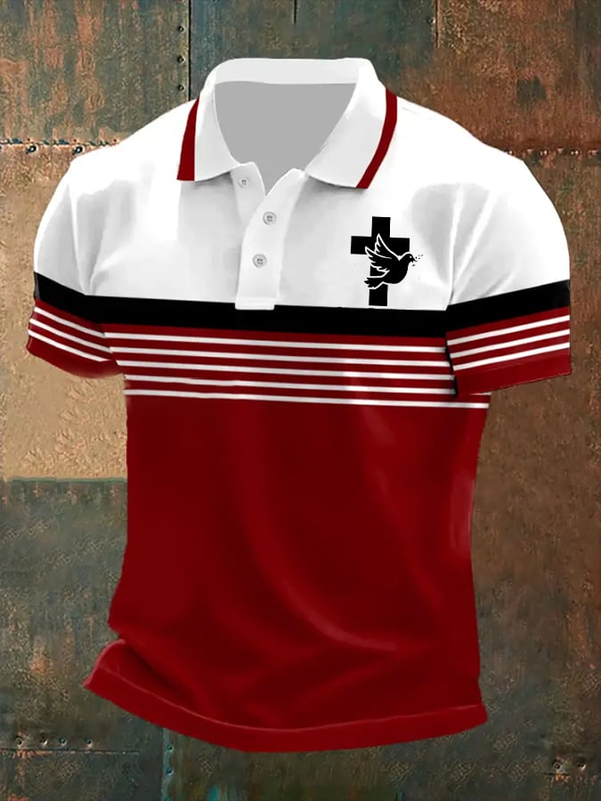 Camisa polo Faith estampado casual para hombre