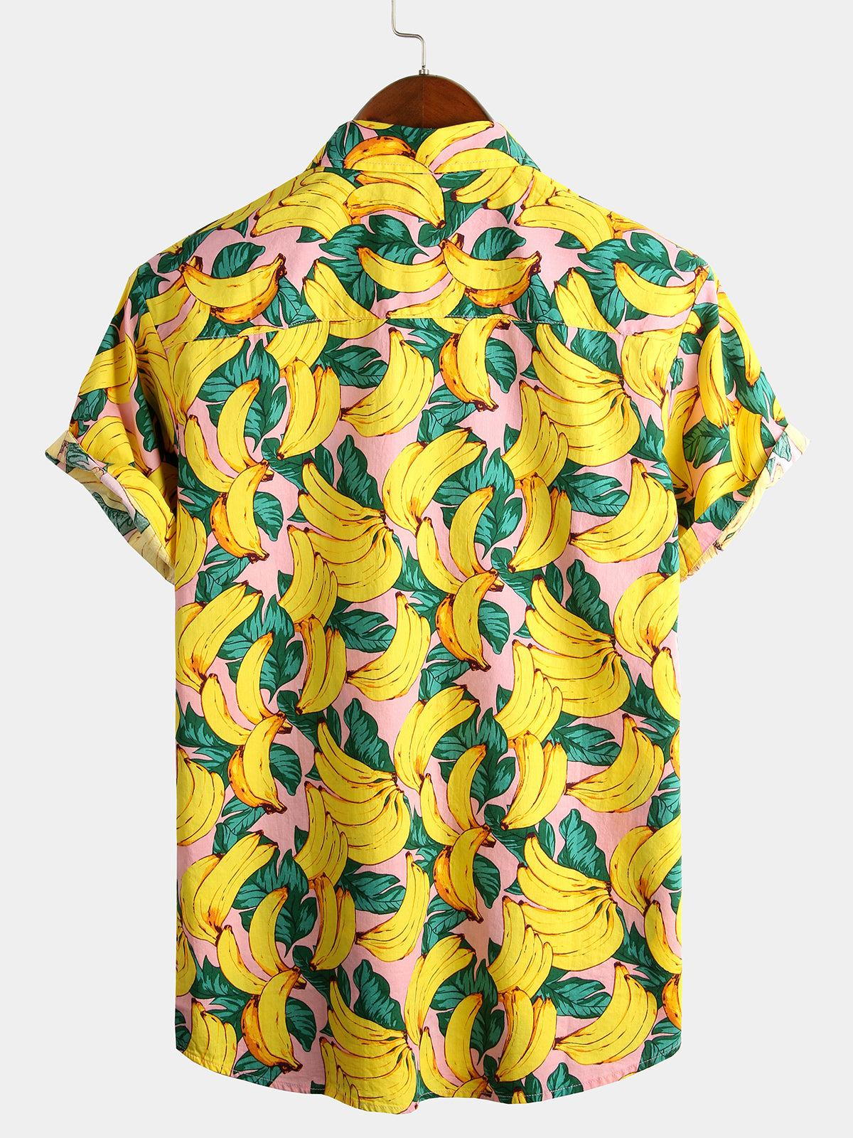 Camisa Banana de algodón Fruit estampado Tropical Hawaiian para hombre