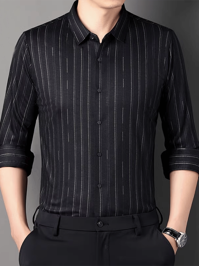 Camisa a rayas ejecutivo casual para hombre