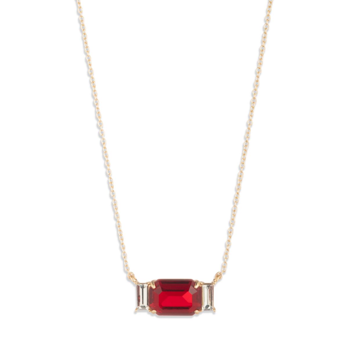 Stone Gold Tone Pendant Necklace - 3