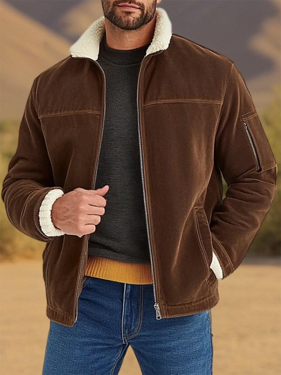 Chaqueta pana abrigo para hombre