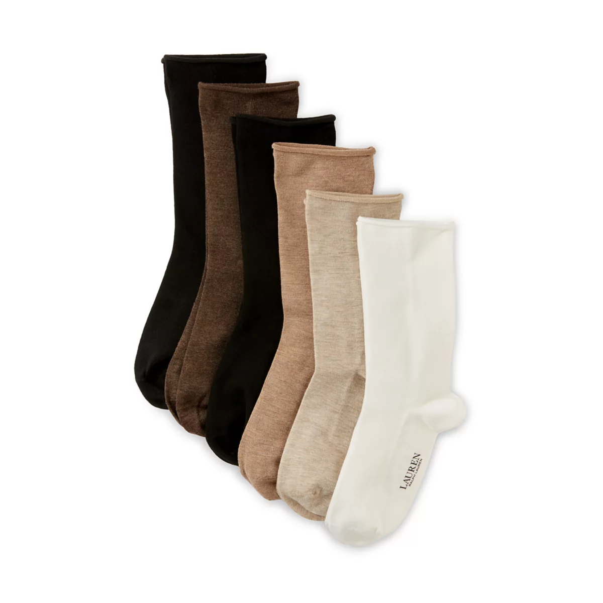 Roll Top Trouser Crew Socks- 6-Pack - 2