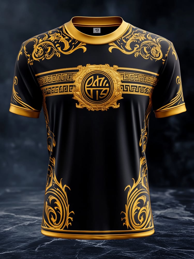 Camiseta ejecutivo Tiger estampado de manga corta para hombre
