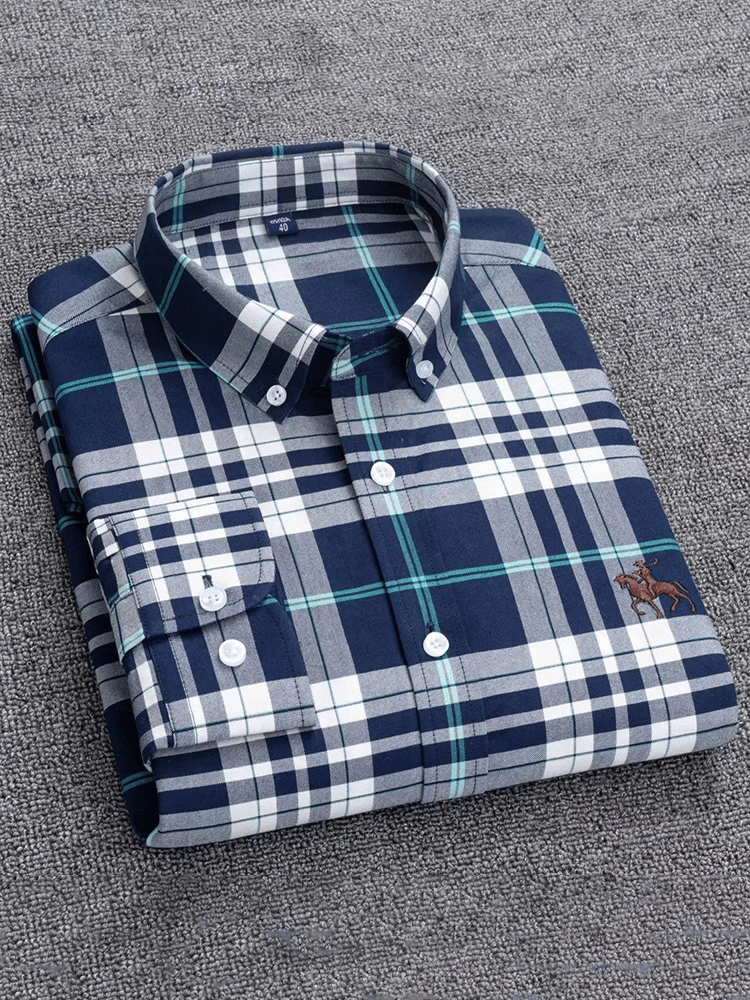 Camisa 100% de algodón ejecutivo de manga larga para hombre