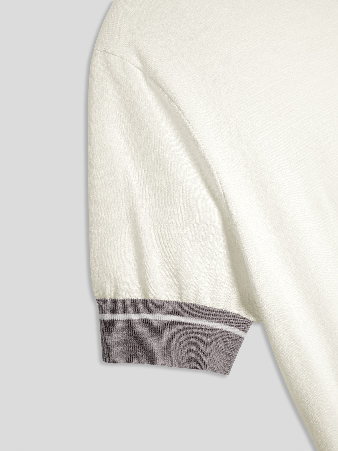 Camiseta Cooltejido en bloques de colored Cuffs de manga corta tejidoted