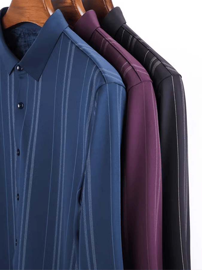 Camisa a rayas ejecutivo casual para hombre