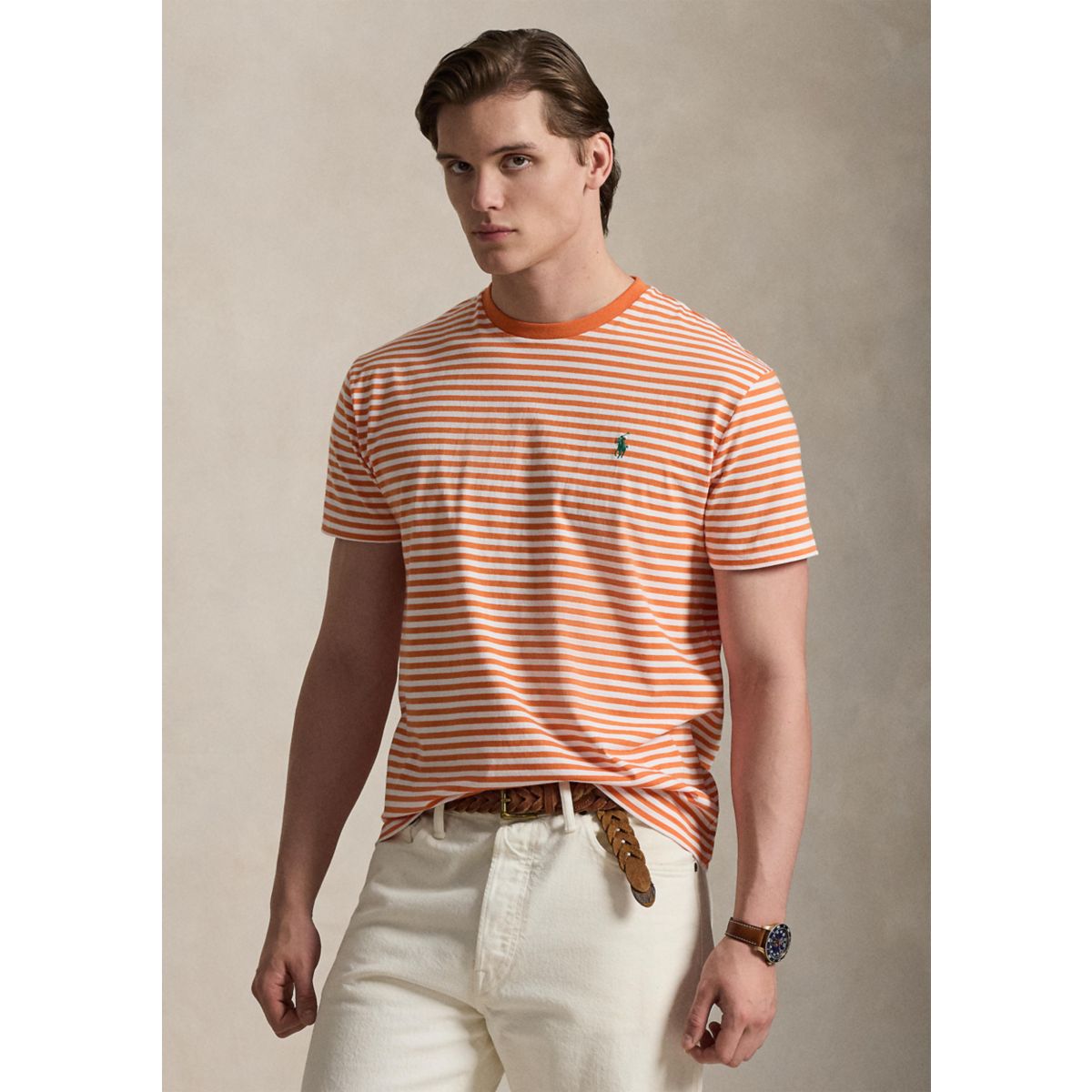 Classic Fit Striped Jersey T-Shirt - 7