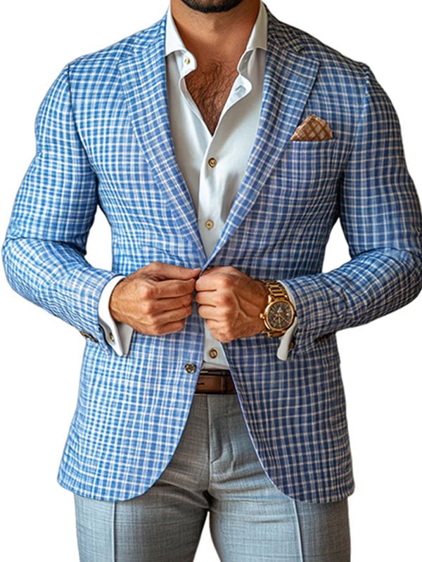 A cuadros casual Suit para hombre