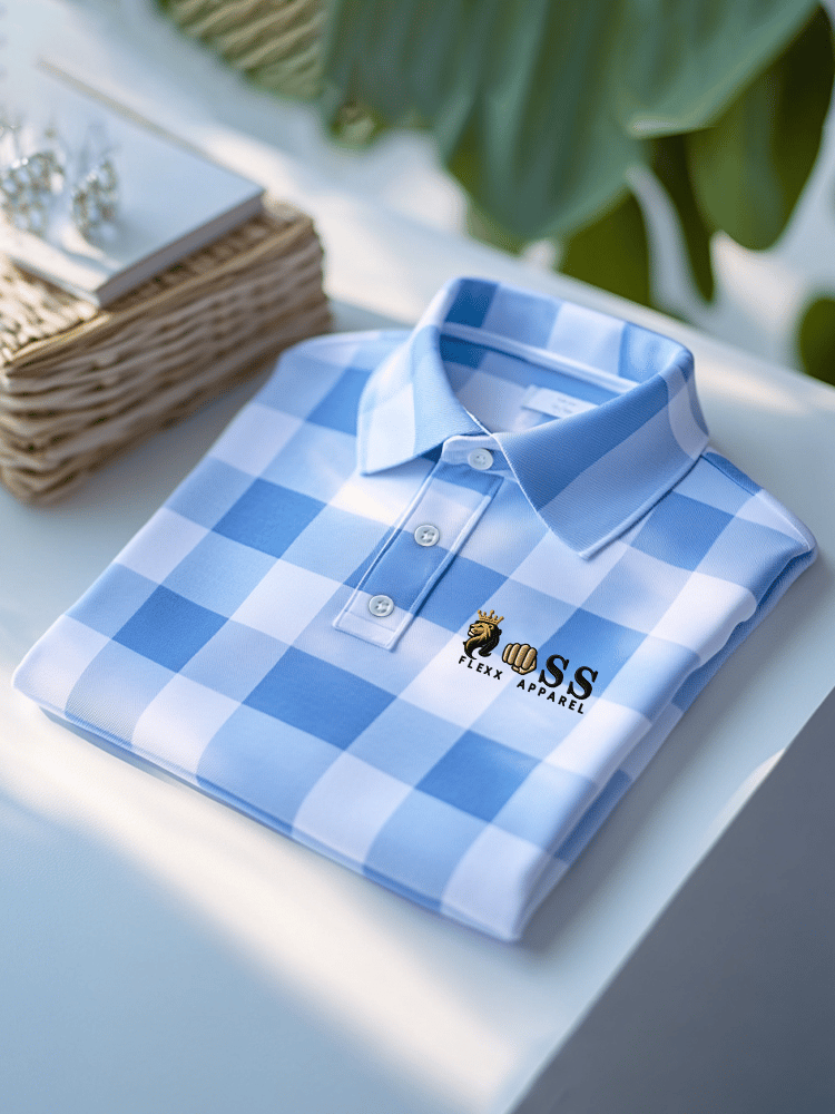 Camisa polo ejecutivo casual estampado de manga corta para hombre