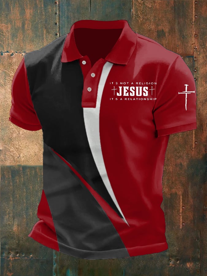 Camisa polo Made For More estampado Button Design para hombre