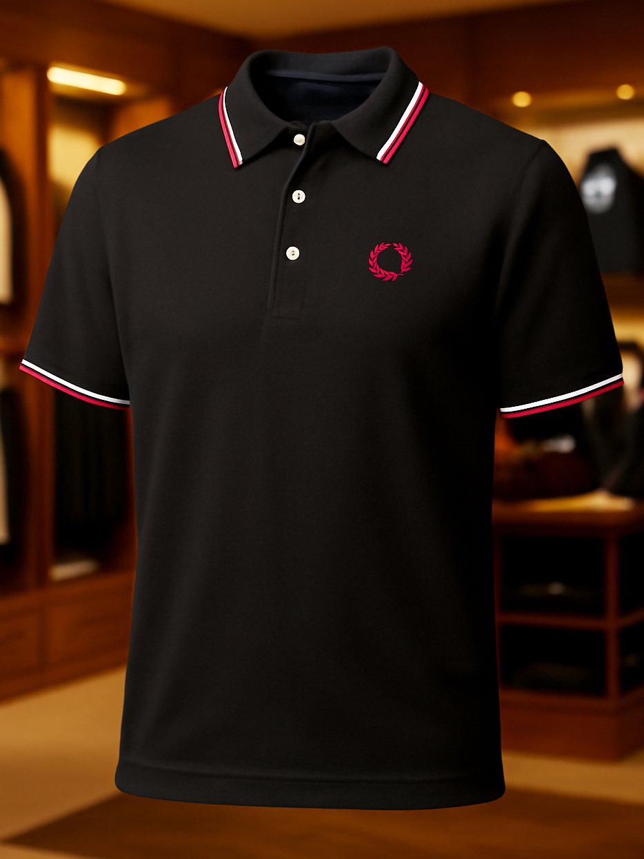 Camisa polo ejecutivo casual Button de manga corta para hombre