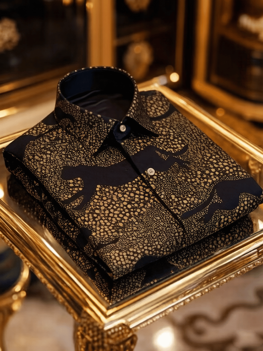 Camisa Silk Quiet de lujo Baroque Burgundy ejecutivo para hombre