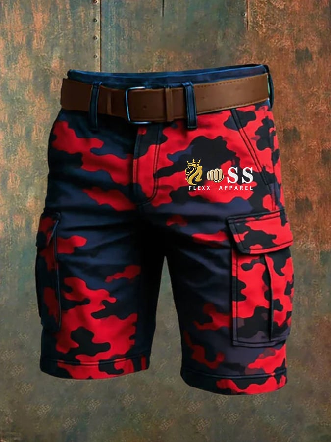 Casual retro camuflaje Overalls para hombre